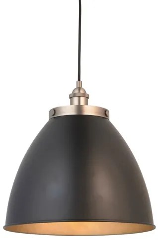 Endon 98749 - FRANKLIN kábeles függeszték 1xE27/10W/230V fekete/sárgaréz