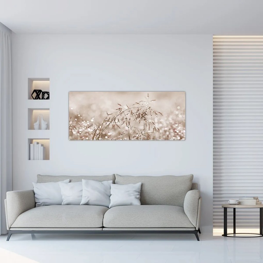 Kép - rét barna árnyalatokban (120x50 cm)