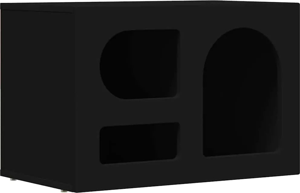 vidaXL TV szekrény Fekete 60 x 35 x 40 cm Faanyag