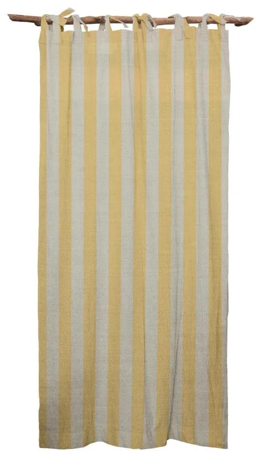 Cortina Hogar Yellow Stripes sárga függöny - Linen Couture