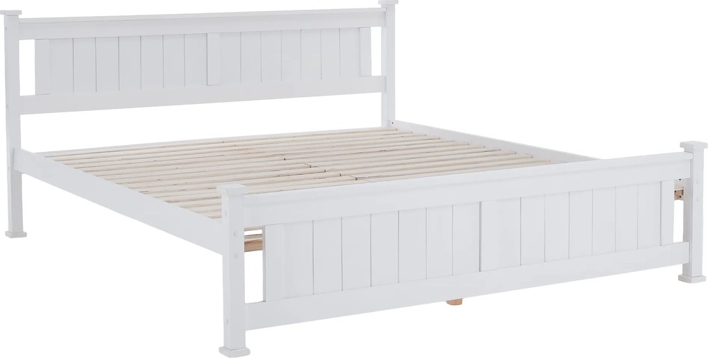 Ágy ágyráccsal, fenyő/fehér, 160x200 LUCAS NEW