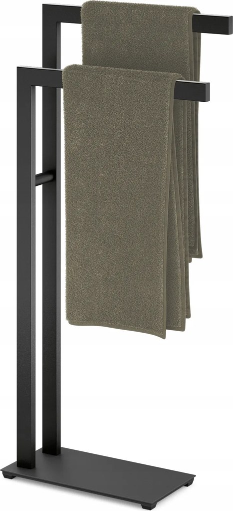Zack Linea Szabadon álló Törölközőtartó Fekete