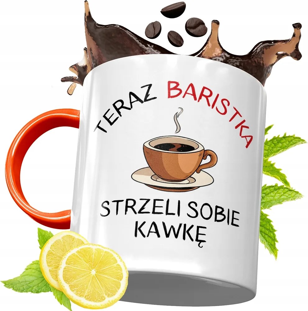 Narancssárga Bögre Baristáknak Ajándék fényképes nyomtatással