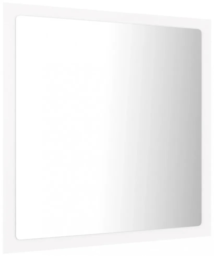 fehér akril LED-es fürdőszobai tükör 40 x 8,5 x 37 cm
