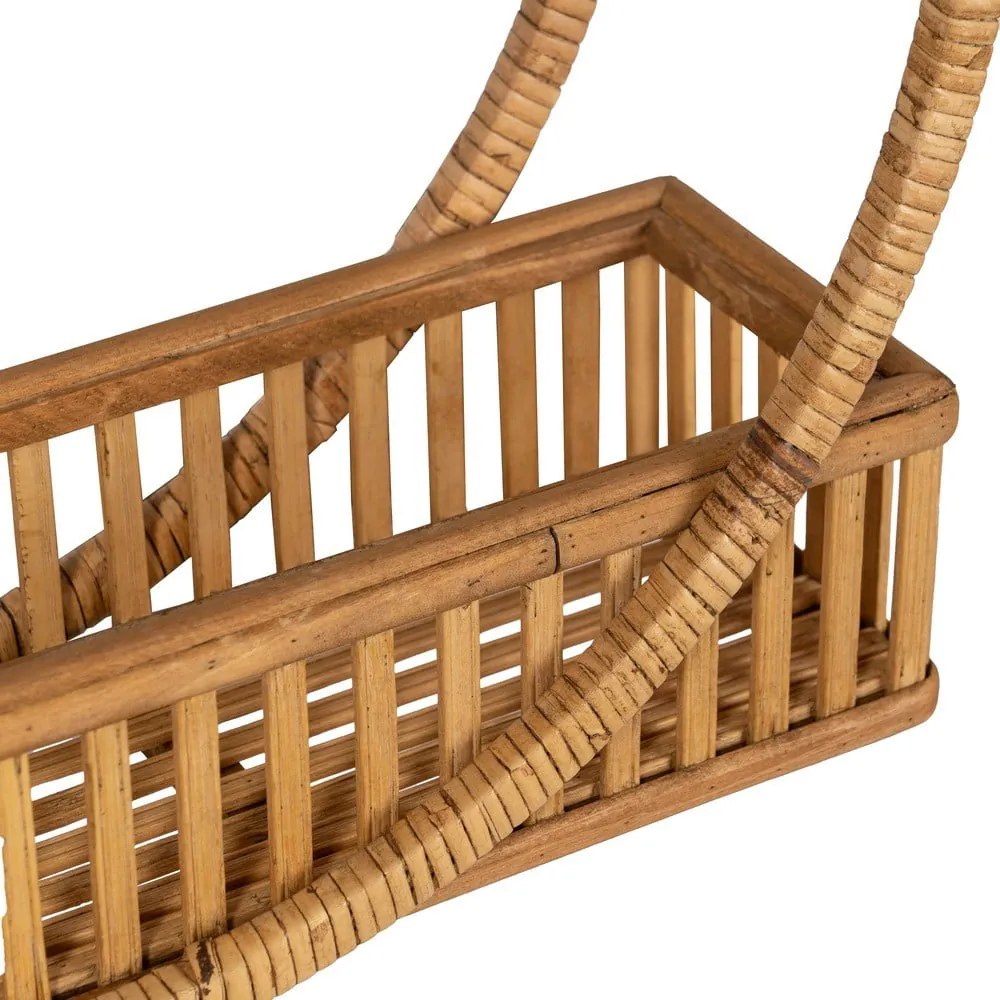 Natúr színű többszintes rattan fali polc 45,5 cm – Ixia