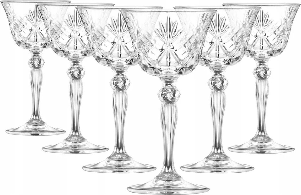 Kristály borospoharak Rcr Melodia Coupette 160ml kpl 6db