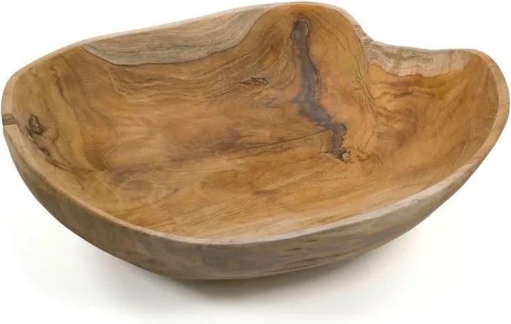 Dekoratív fa tál DIVERO 30 x 30 x 8 cm