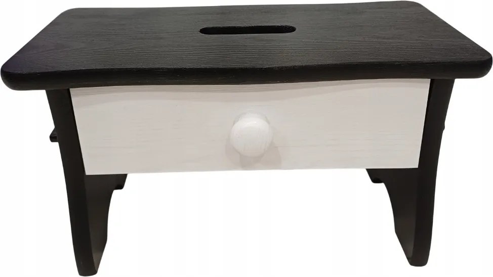 Etetőszék Fekete Színben, Fehér Fiókkal Zsámoly Bömbölő Szék