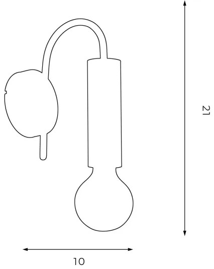 Fali lámpa LOPPE 1xE27/60W/230V fekete