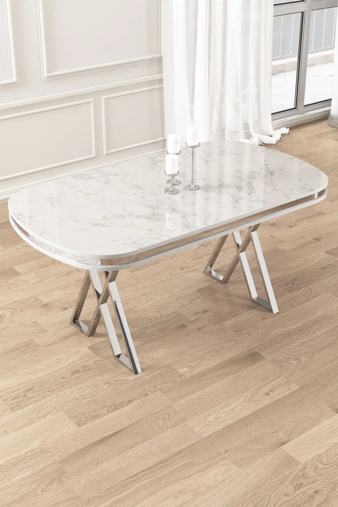 Zae - White Marble, Chrome