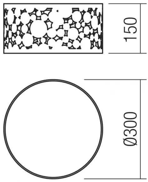 Redo 01-2138 - Mennyezeti lámpa MELIA 2xE27/42W/230V átm. 30 cm