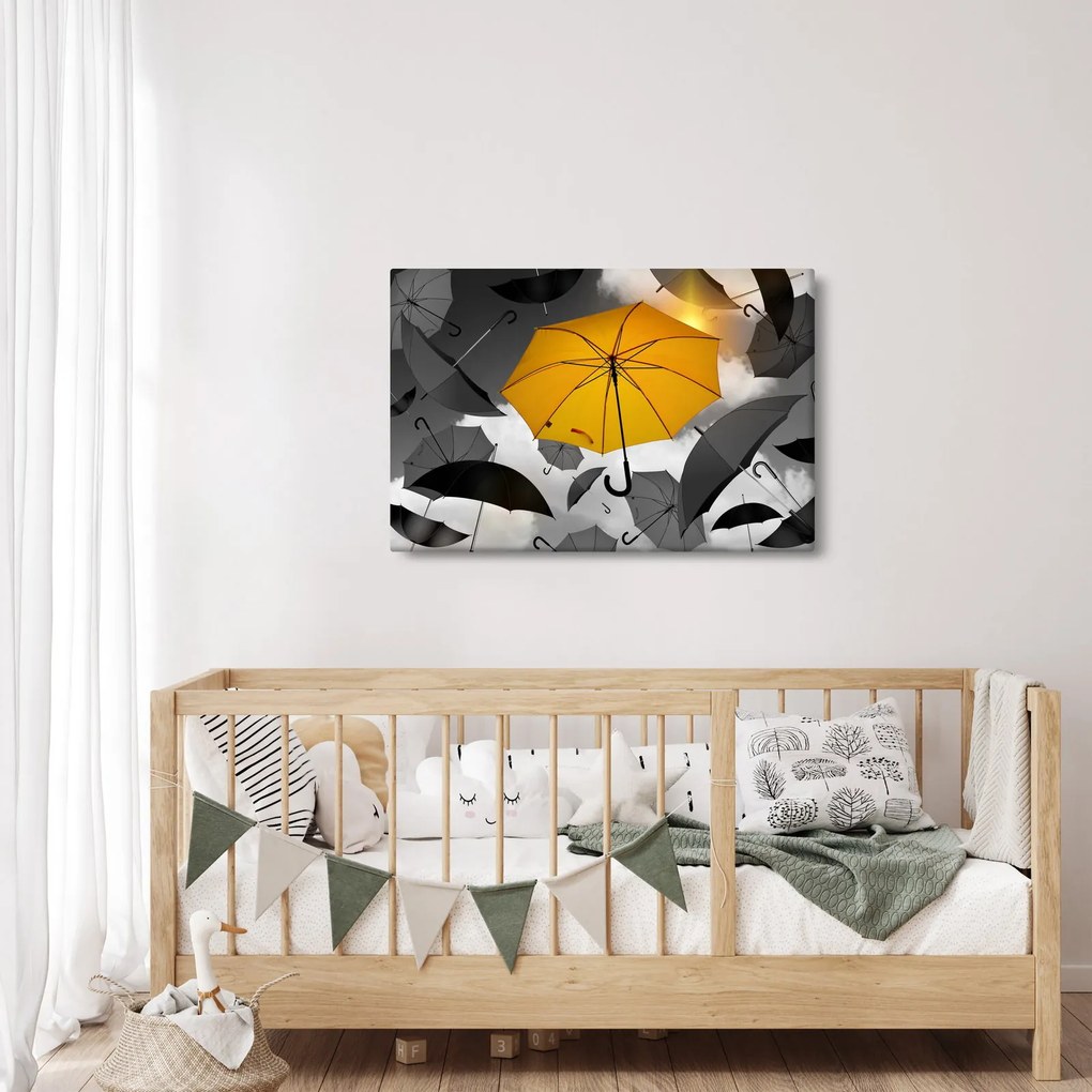 Egy sárga esernyő képe (90x60 cm)