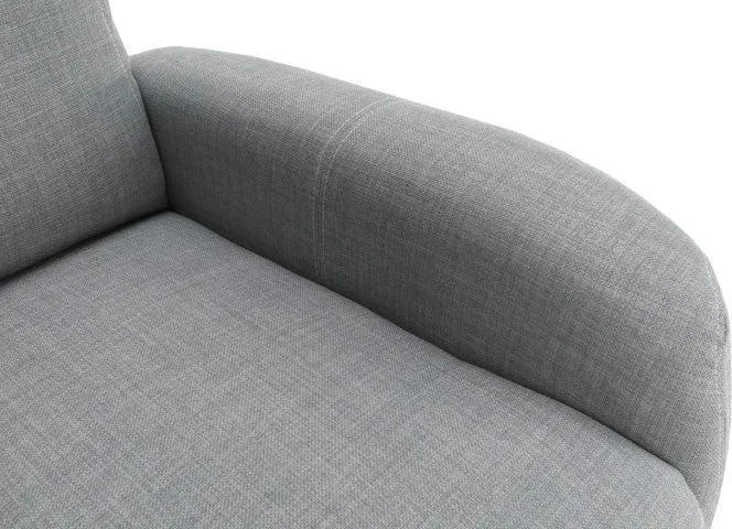 Állítható fotel, szürke szövet, FOREST