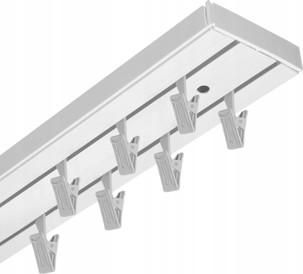 Elegance Pvc Kétsoros Függönysín Szett 200 cm Csipeszek