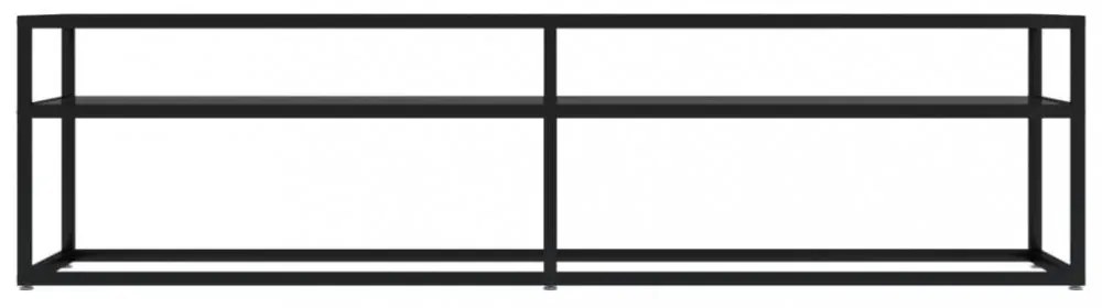 fekete edzett üveg TV-szekrény 160 x 40 x 40,5 cm