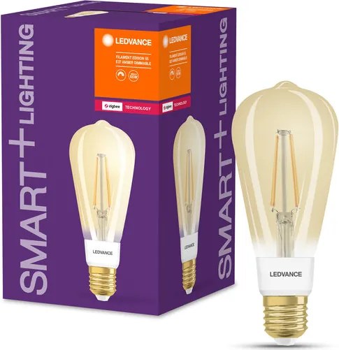 Led izzó E27 6W 680lm 2400K Tompítható Filament Smart+ ZigBee Edison
