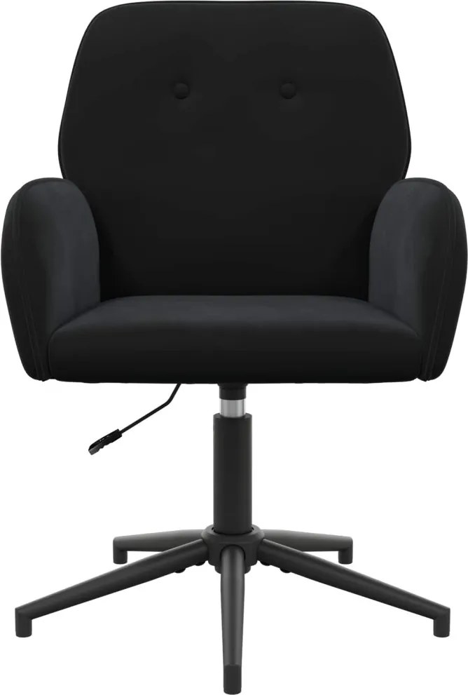 vidaXL forgatható íróasztali szék 54 x 55 x 90 cm Fekete Bársony