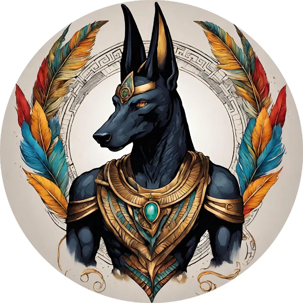 PIPPER. Kör alakú falmatrica "Anubis" Méret: 60cm