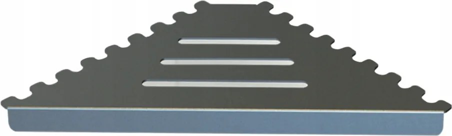 Sarok zuhanypolc rozsdamentes acél fugákhoz Ezüst