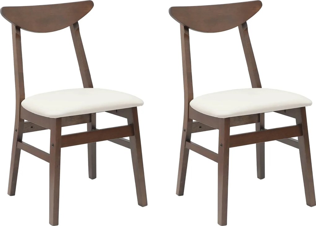 vidaXL Étkező Székek 2 pcs Világos Barna 42 x 47.5 x 81 cm