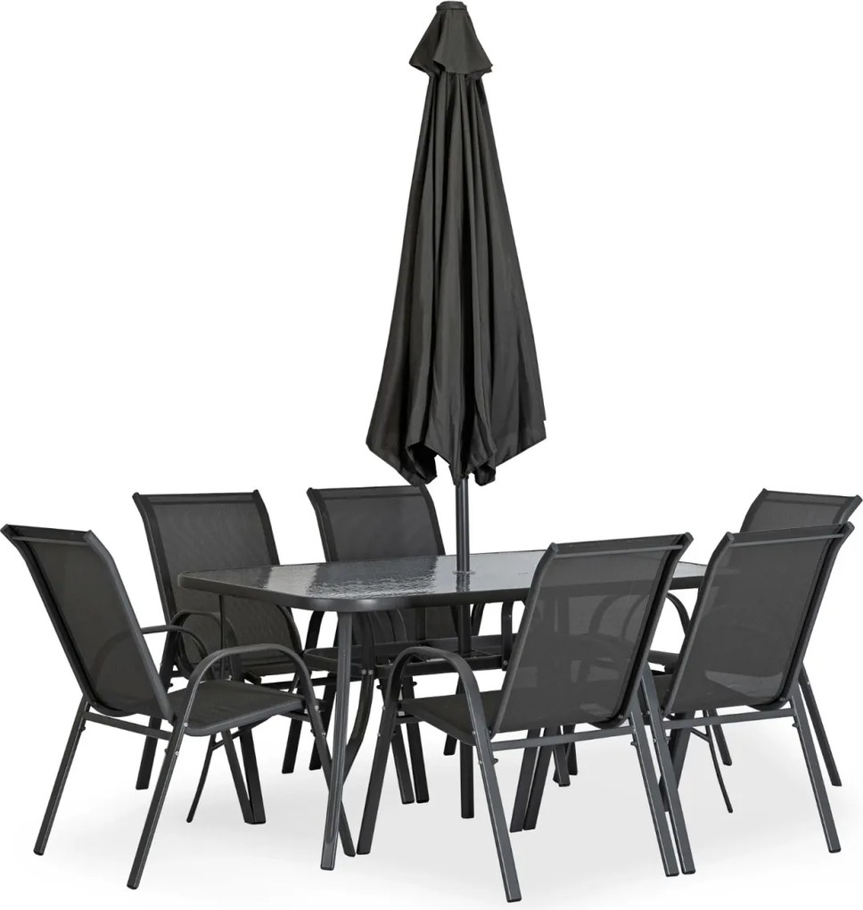 NEBRASKA kerti bútor szett fekete