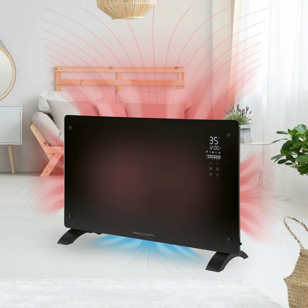 ProfiCare GKH 3119 üveg konvektor 2000 W, fekete