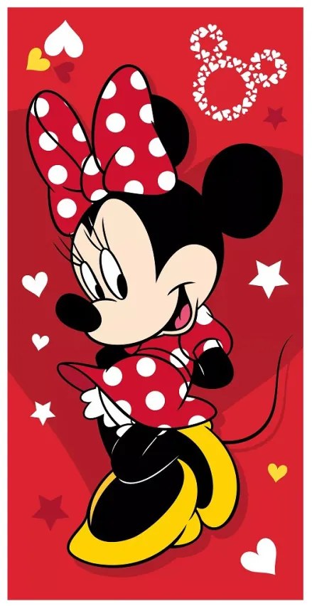 Disney Minnie Pretty in Red fürdőlepedő, strand törölköző 70x140cm
