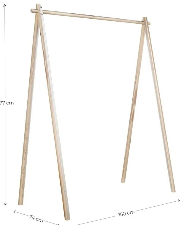 Barna ruhatartó állvány borovi fenyőből Hongi - Karup Design
