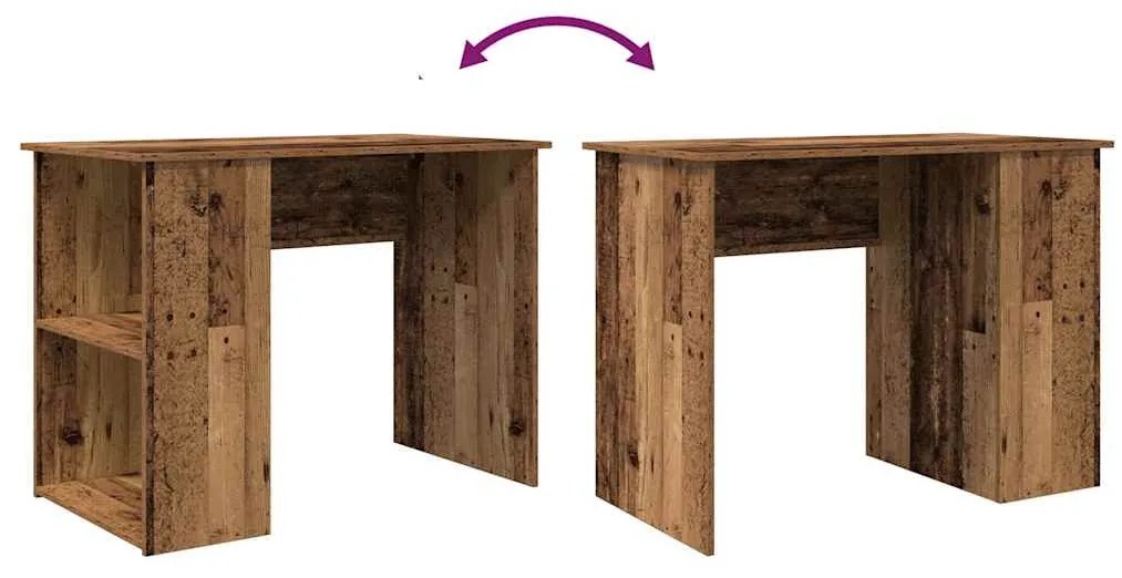Íróasztal régi fa 100x55x75 cm műszaki fa