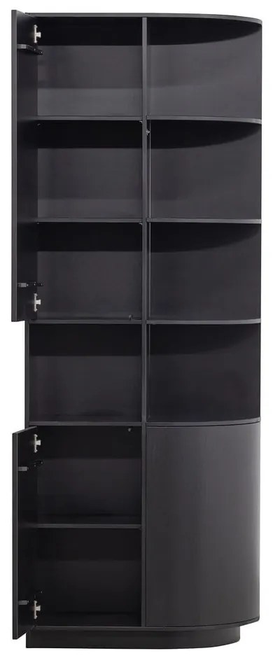 Fekete borovi fenyő moduláris könyvespolc 228x210 cm Finca – WOOOD