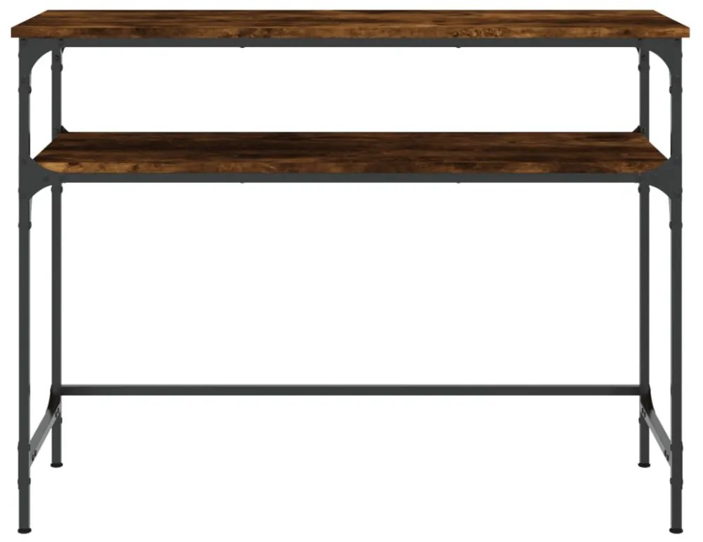 füstös tölgy színű szerelt fa tálalóasztal 100x35,5x75 cm