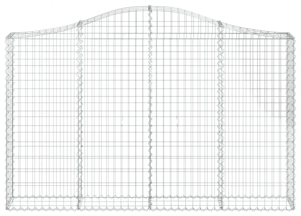 8 db íves horganyzott vas gabion kosár 200x30x120/140 cm