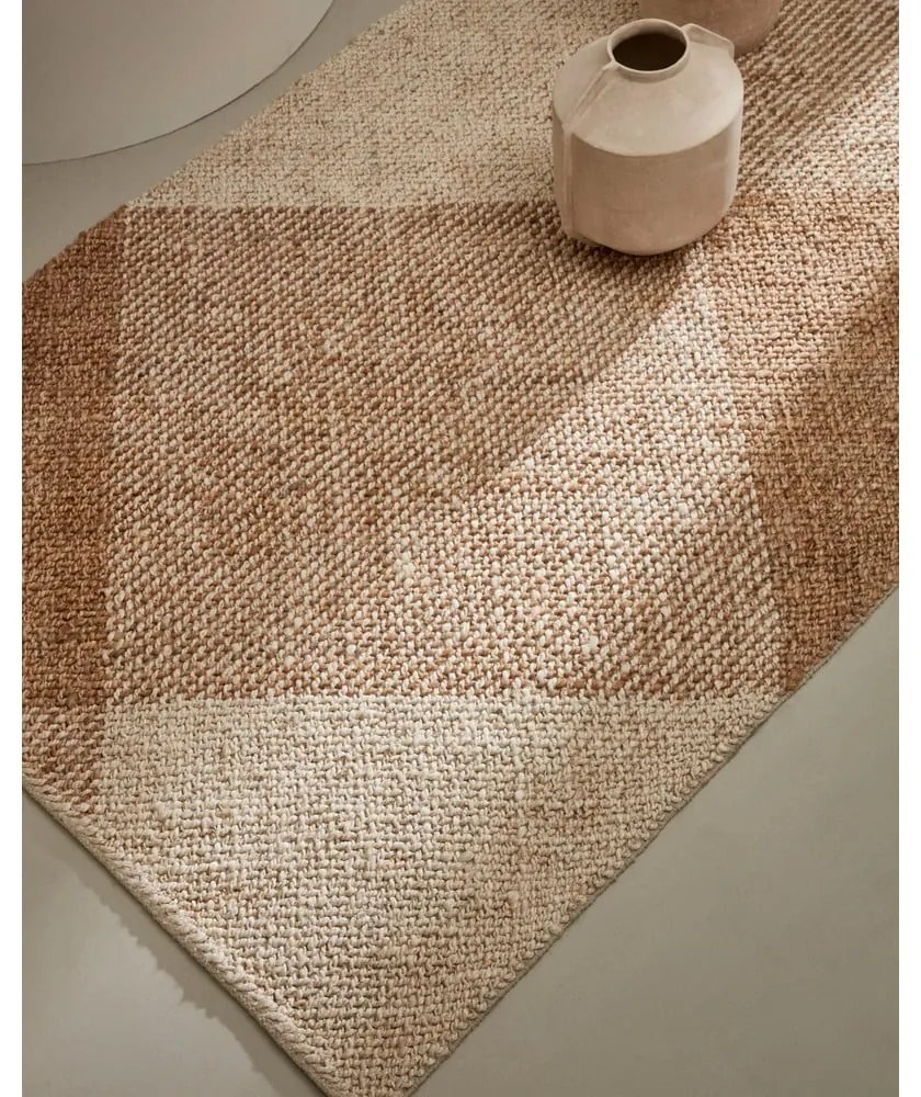 Bézs-krémszínű juta szőnyeg 160x230 cm Maelan – Kave Home