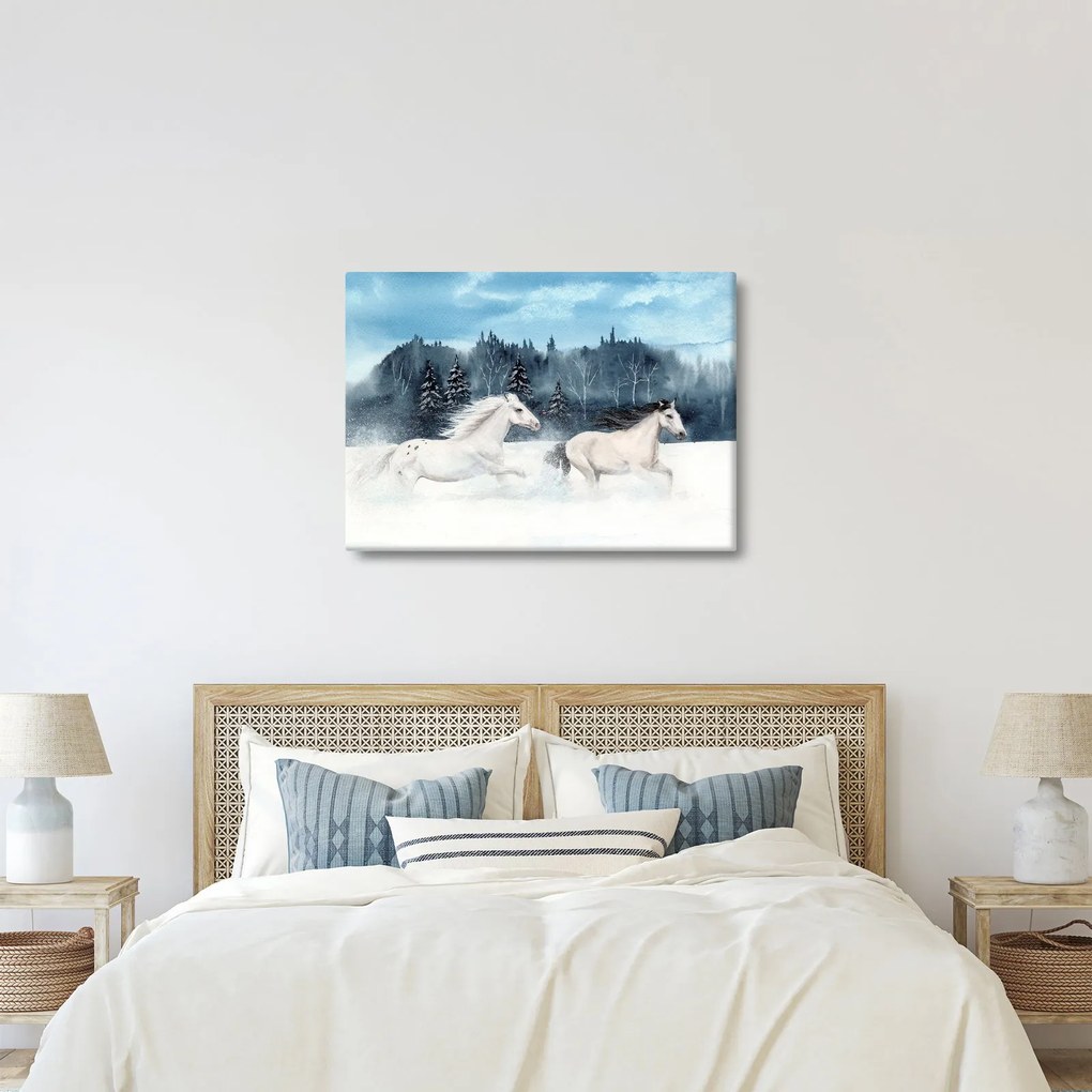 Festett lovak képe (70x50 cm)