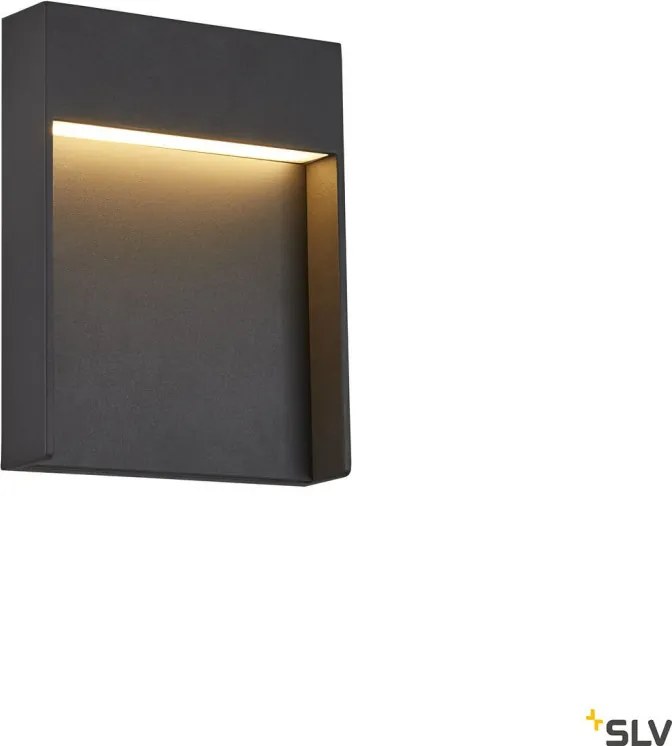 SLV 1002952 FLATT Modern Kültéri Fali Lámpa Antracit LED IP65