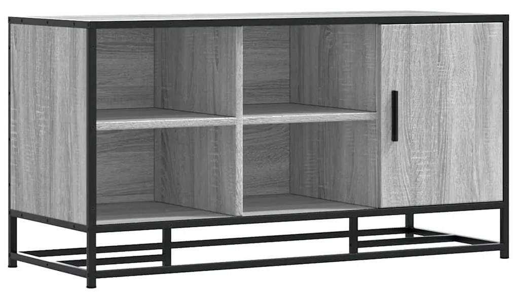 cipőpad szürke Sonoma 100x40x53,5 cm Gépi fa és fém