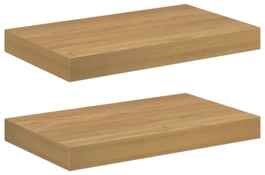Falpolc Falra szerelhető 2 pcs Barna 40 x 23,5 x 4 cm Faanyag