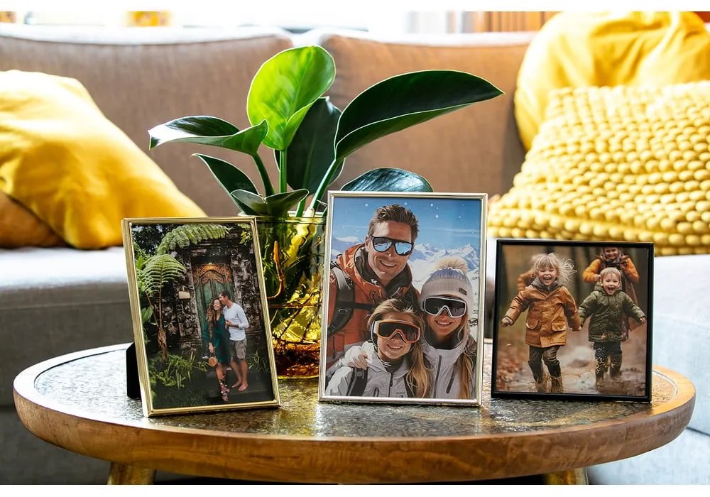 Fekete fém álló-fali képkeret 16x16 cm Sweet Memory – Zilverstad