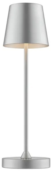 Brilliant - ELORA érintésvezérléses, újratölthető, fényerőszabályzós asztali LED-lámpa LED/2,5W/5V 2700K IP44 ezüst