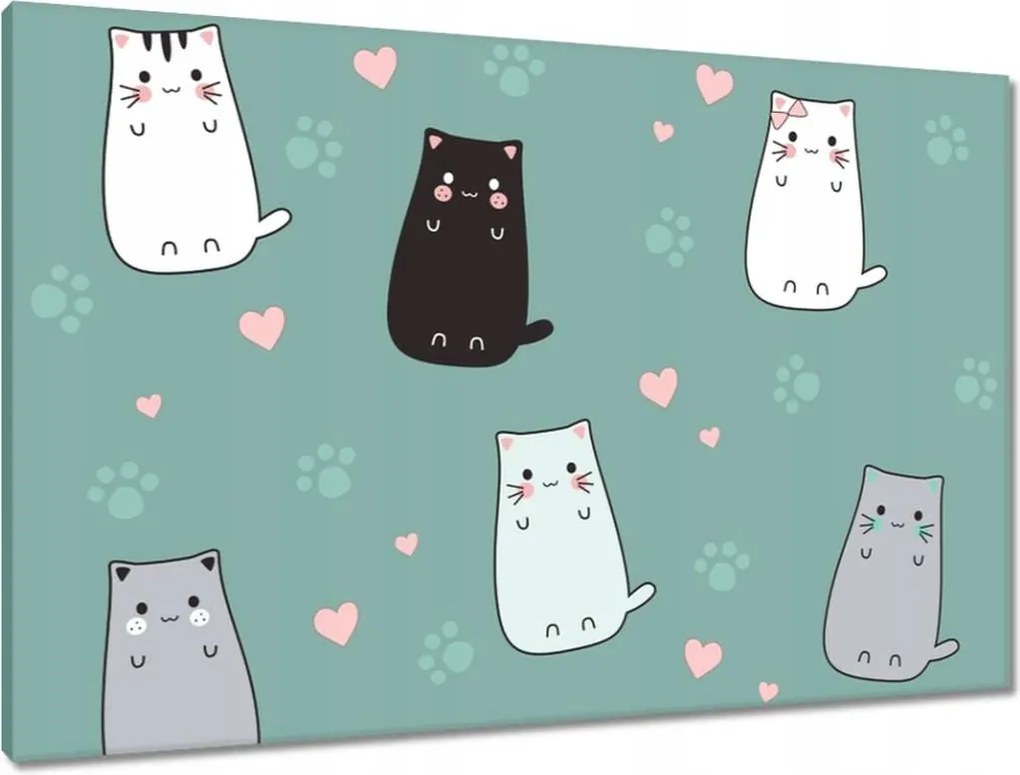 Vászonkép 90x60 Cica Cicák Macskák