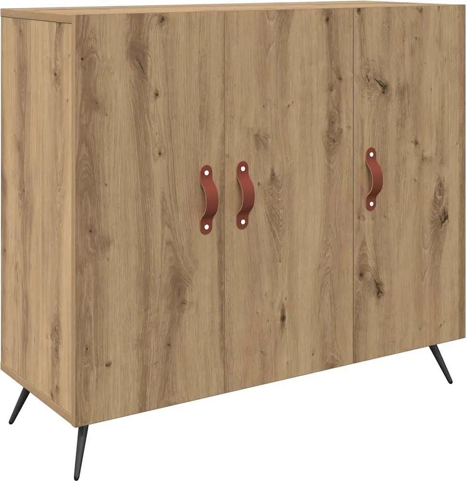 vidaXL Széf Artisan tölgy 89,5 x 34 x 80 cm Faanyag