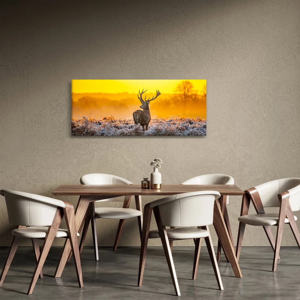 Kép - Szarvas napfelkeltekor (120x50 cm)