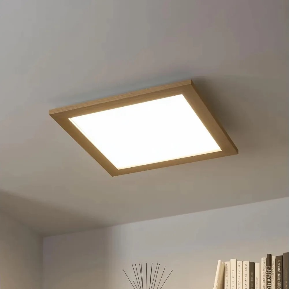 Brilagi - LED dimmelhető lámpatest SLIMFRAME WOOD LED/36W/230V 49,5x49,5 cm + távirányító