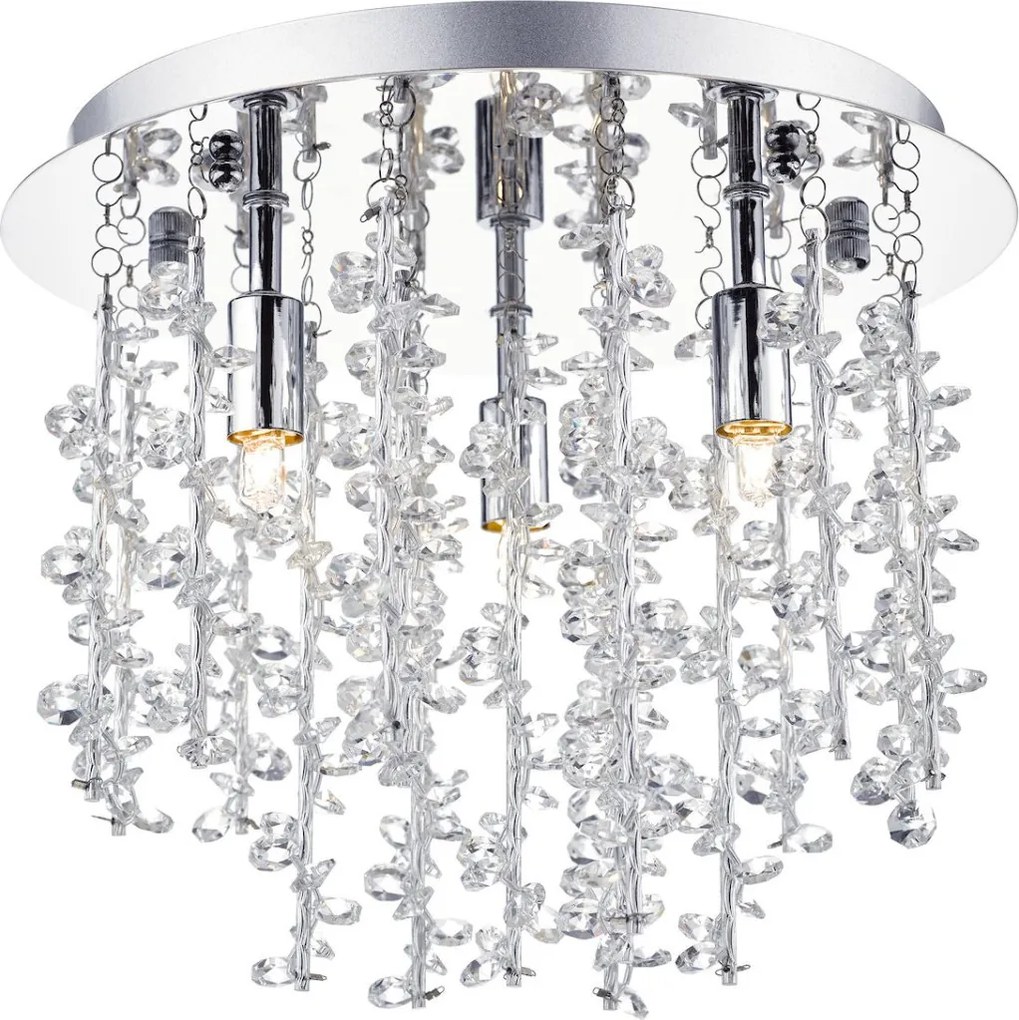 DAR LIGHTING SES5250 SESTINA Kristály Mennyezeti Lámpa Csiszolt Króm G9 IP20