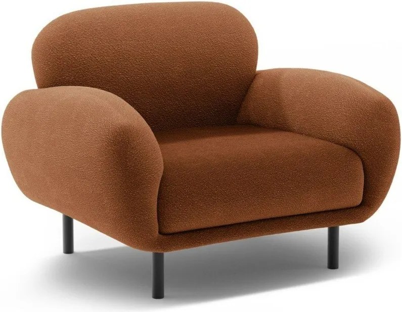Terrakotta színű buklé fotel Poppy – Micadoni