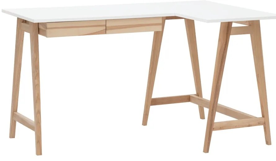 Íróasztal fehér asztallappal 85x135 cm Luka – Ragaba