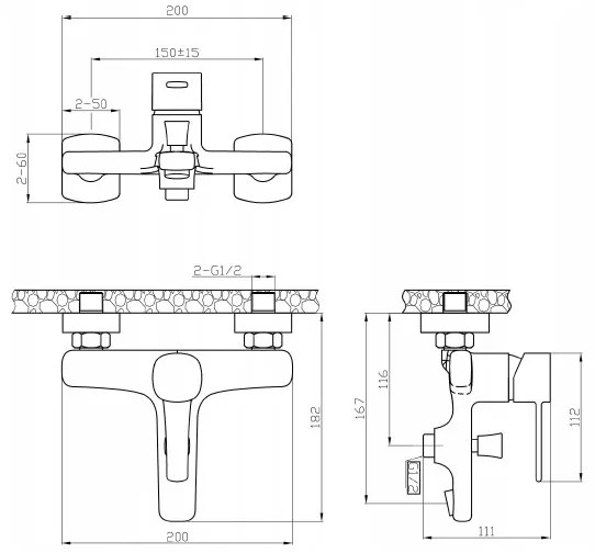 Invena Glamour Trend, zuhany csaptelep, króm, BN-02-001-V