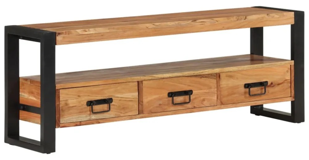tömör akácfa TV-szekrény 120 x 30 x 45 cm