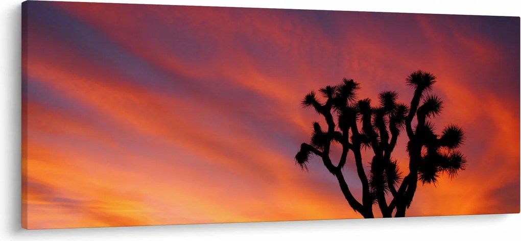 Naplemente egy fa sziluettje felett (120x50 cm)