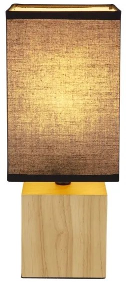 Globo 21628B - Asztali lámpa VALENTINO 1xE27/7W/230V fekete/barna